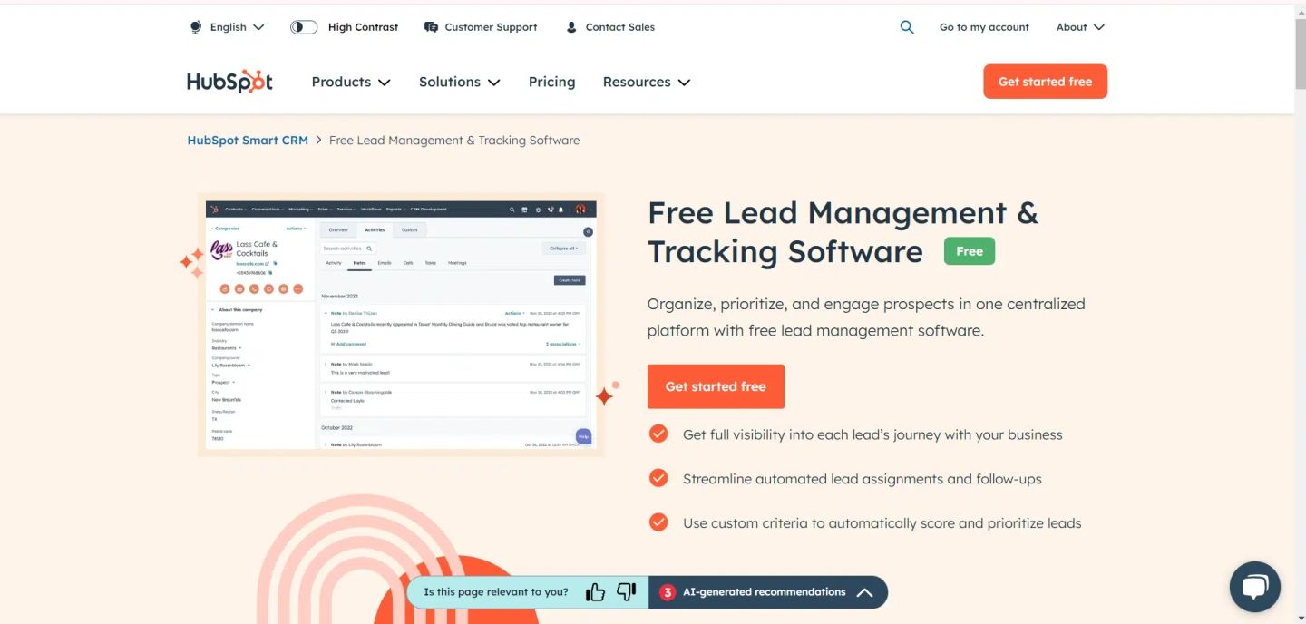 Hubspot Lead Management