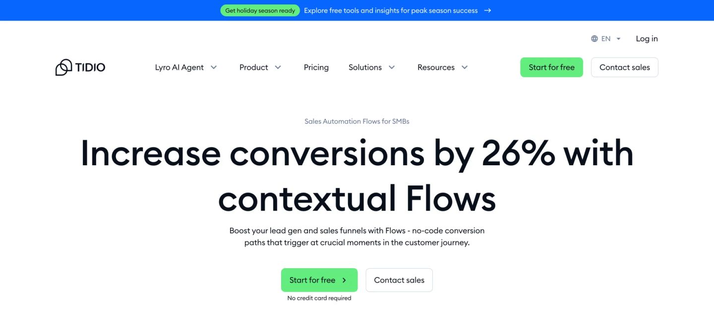 5. Tidio, AI-Powered Live Chat for SMBs on a Budget
