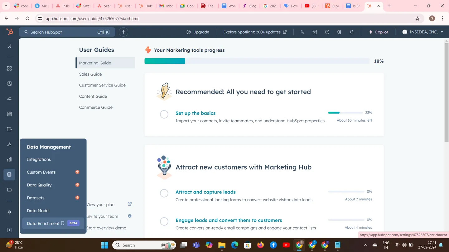 Enable Data Enrichment in HubSpot
