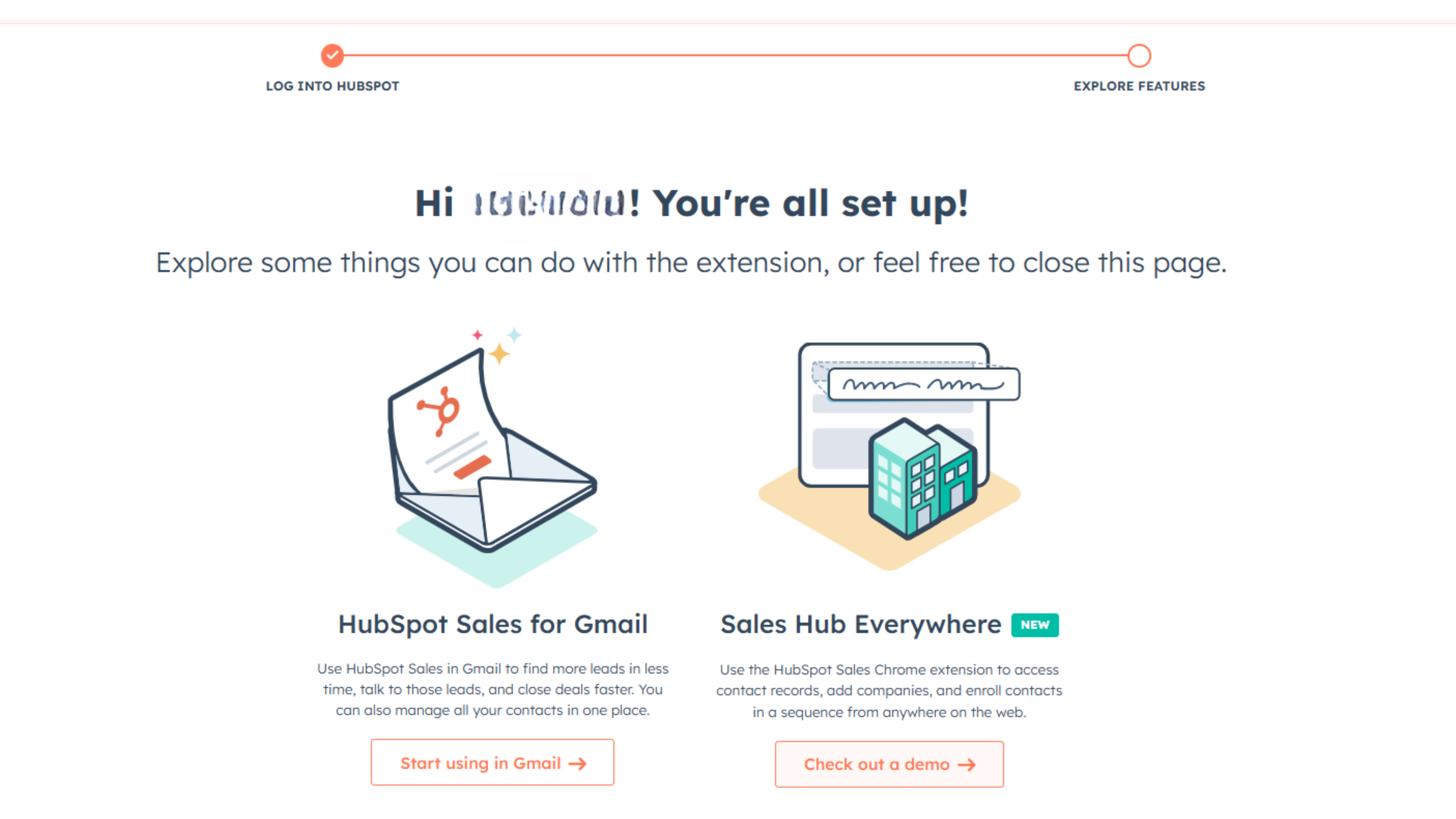 Log into HubSpot
