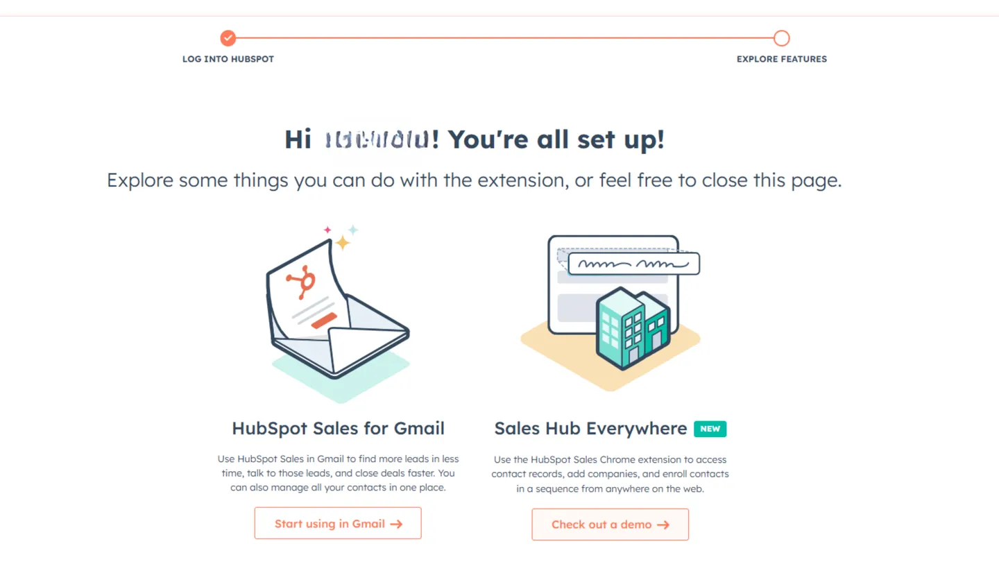 Log into HubSpot
