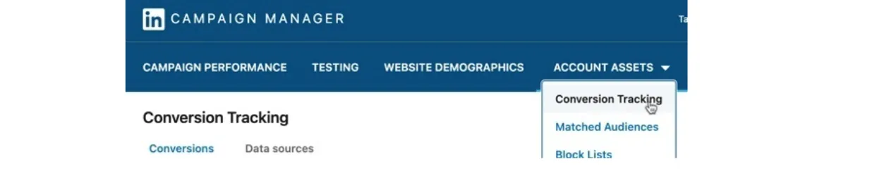 Campaign manager conversion tracking