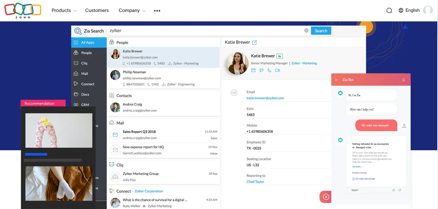 Zoho AI and Automation