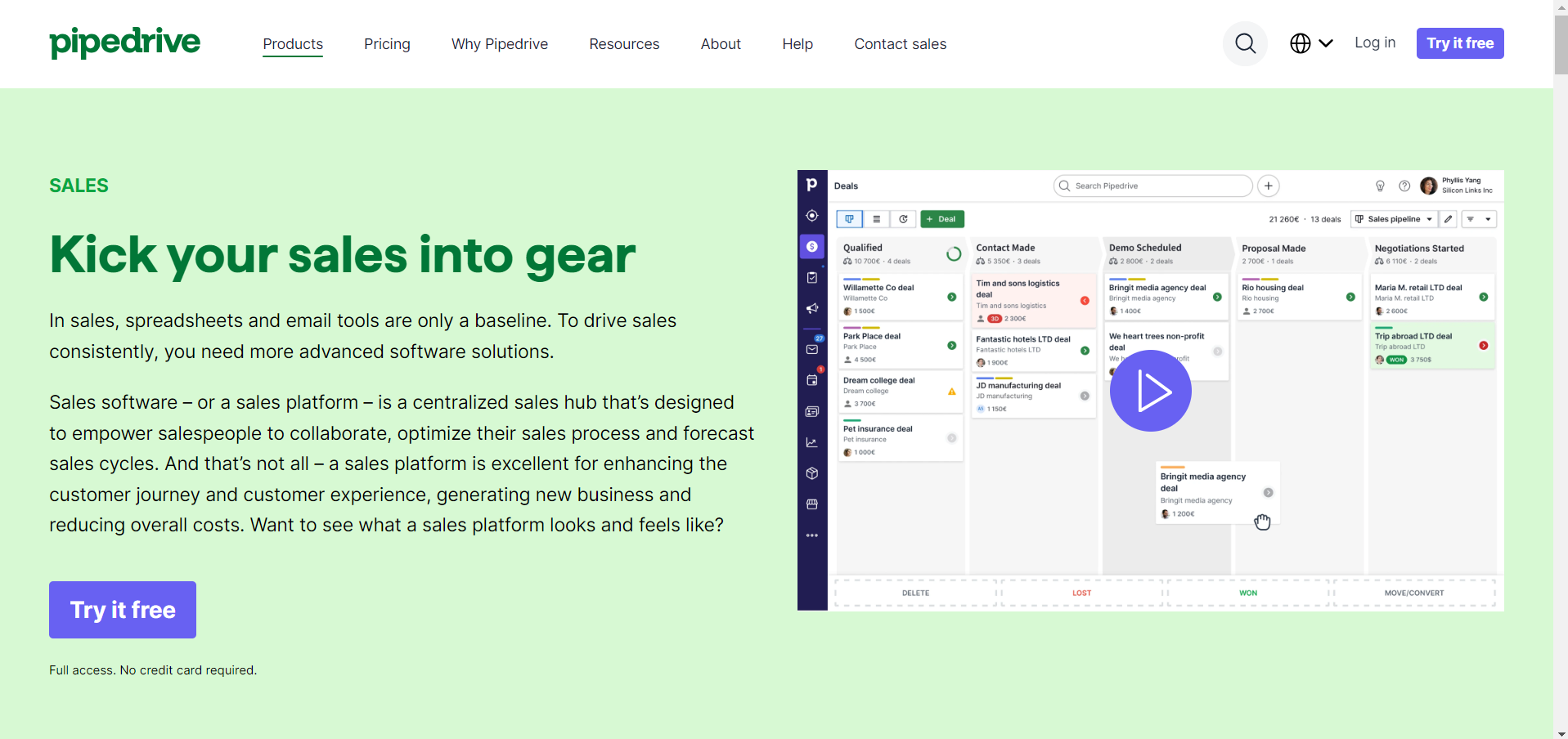User Experience Pipedrive