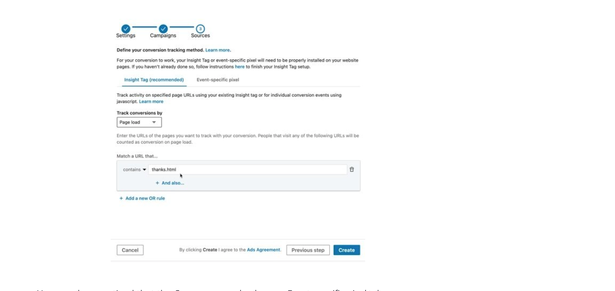 Attribution setting - conversion source