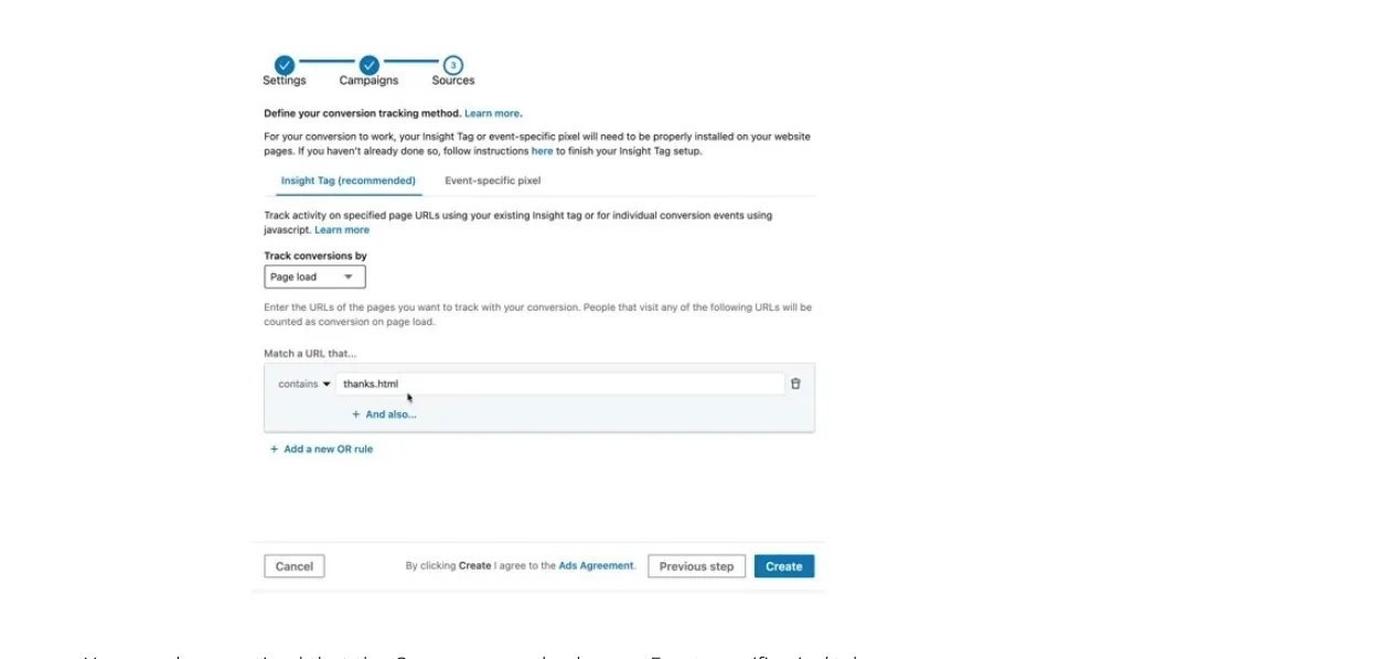Attribution setting - conversion source