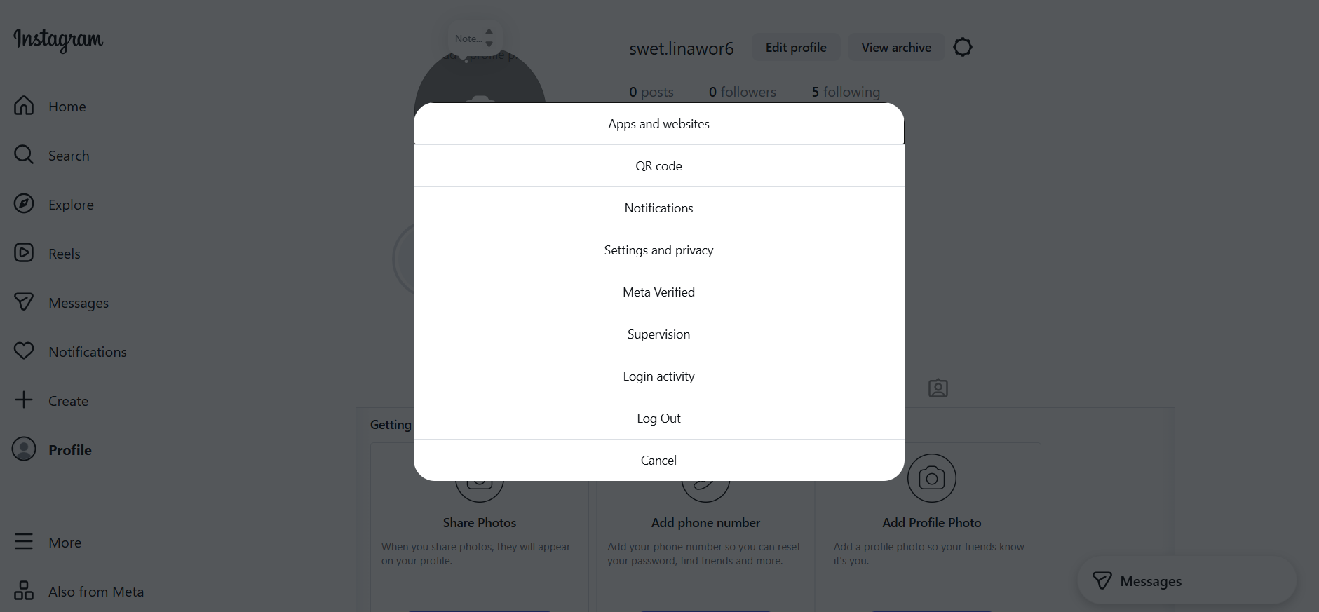 Select “Settings and Privacy.”
