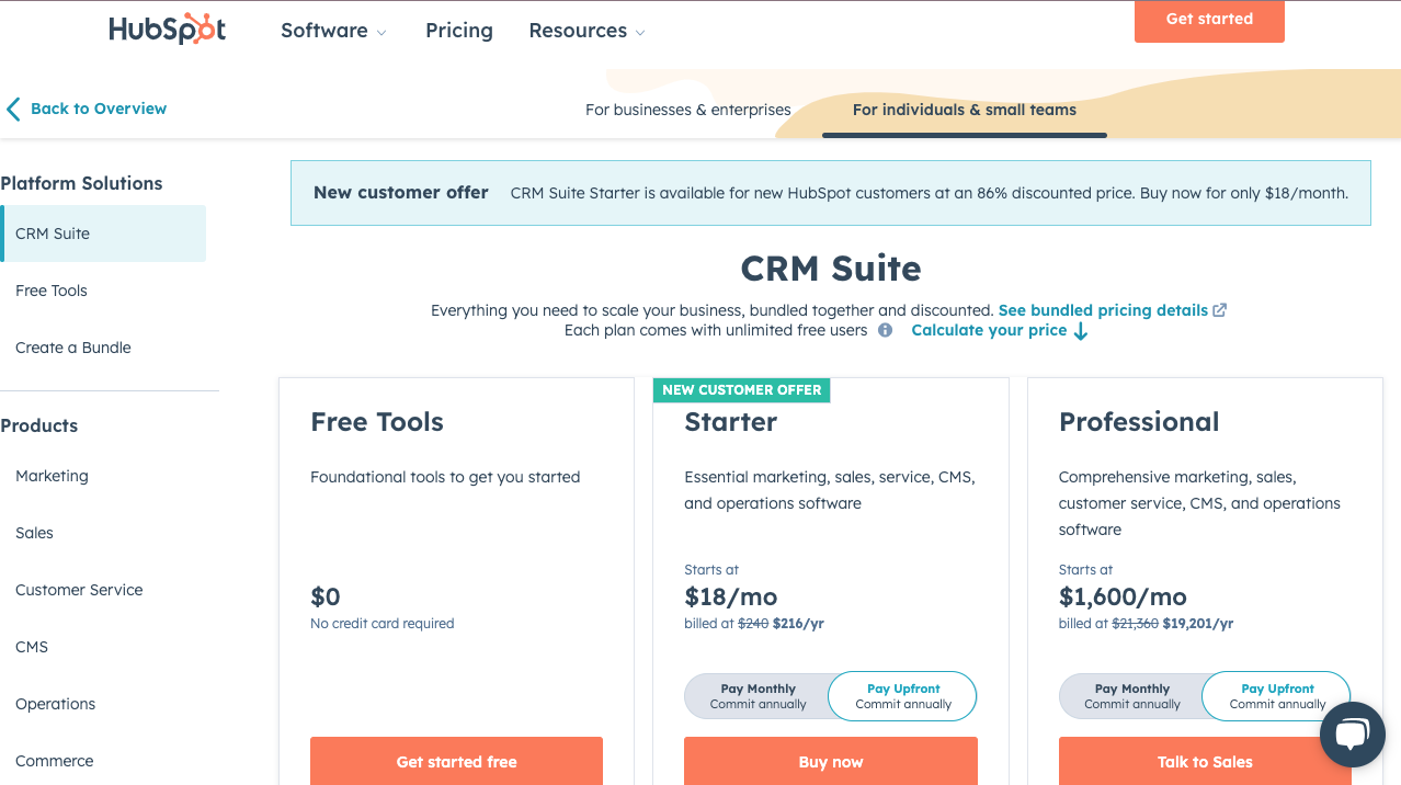 HubSpot Pricing