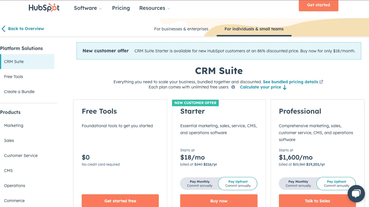 HubSpot Pricing