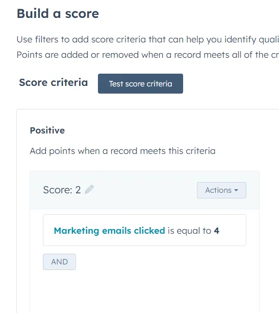 Set Up Automated Scoring Rule