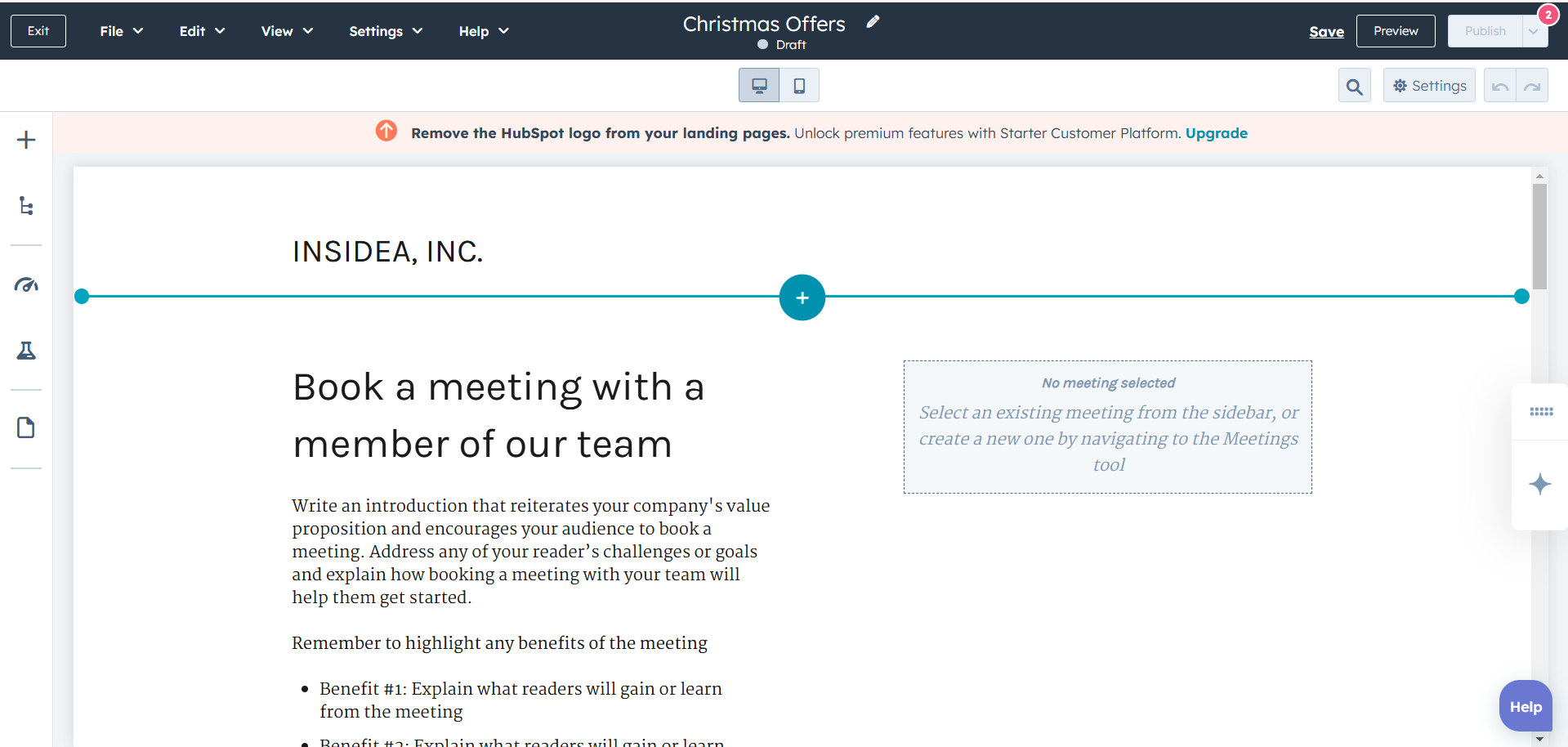 Create a Webinar Landing Page
