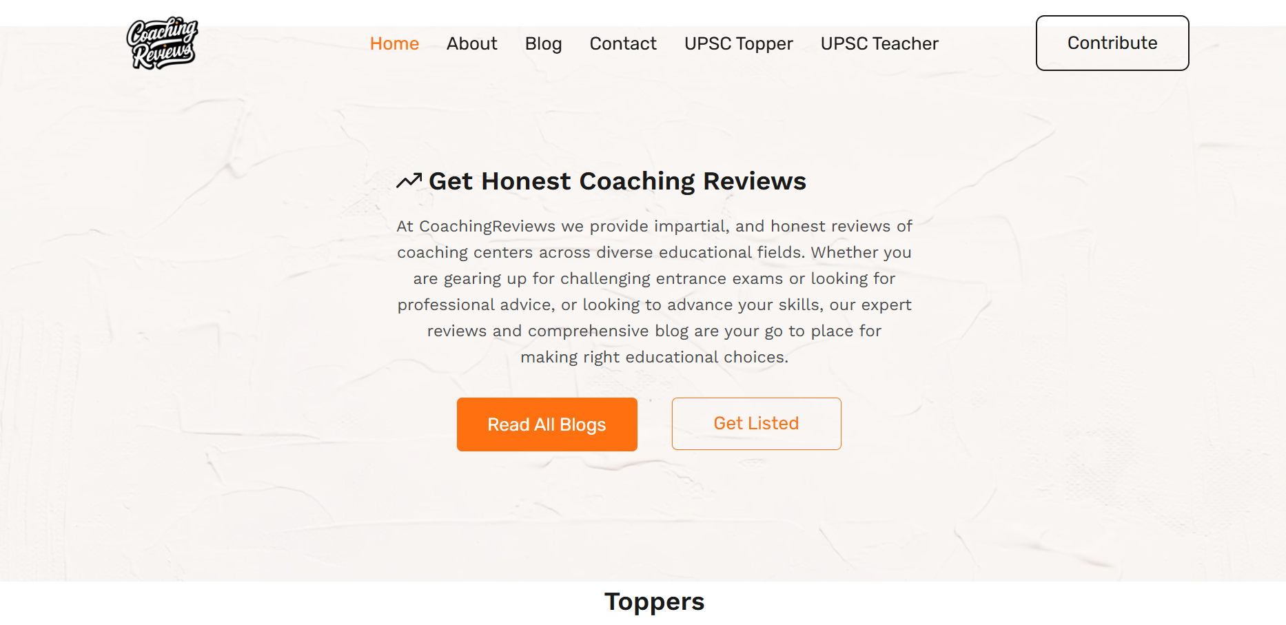 COACHING REVIEWS