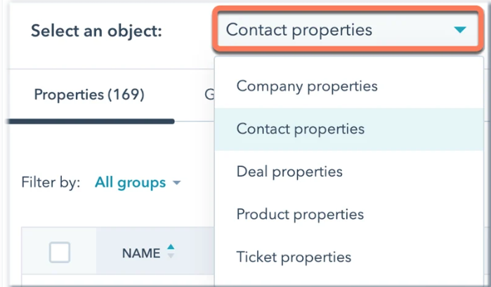 Select the Object Type