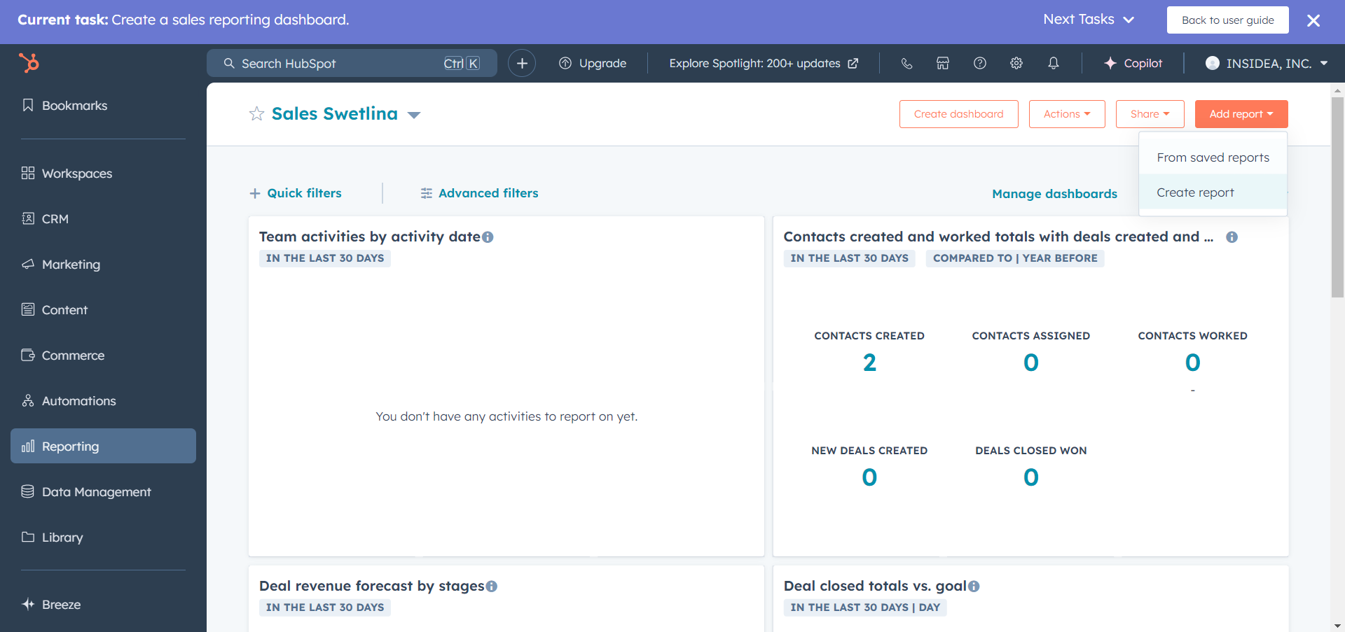 Create Custom Reports
