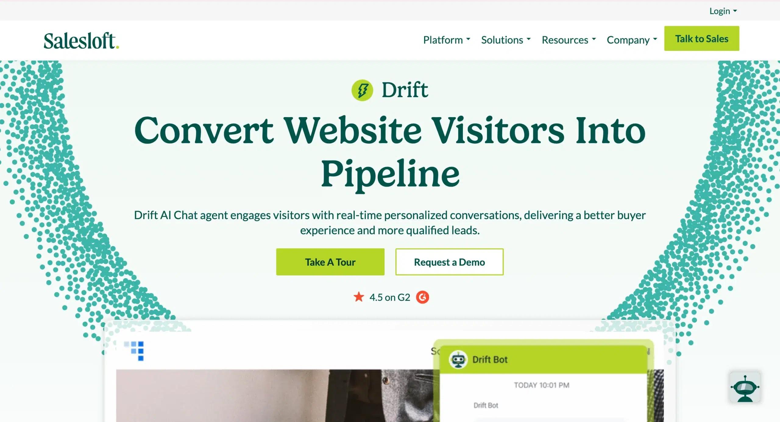 10. Drift, Conversational Chat Built for B2B Sales & ABM