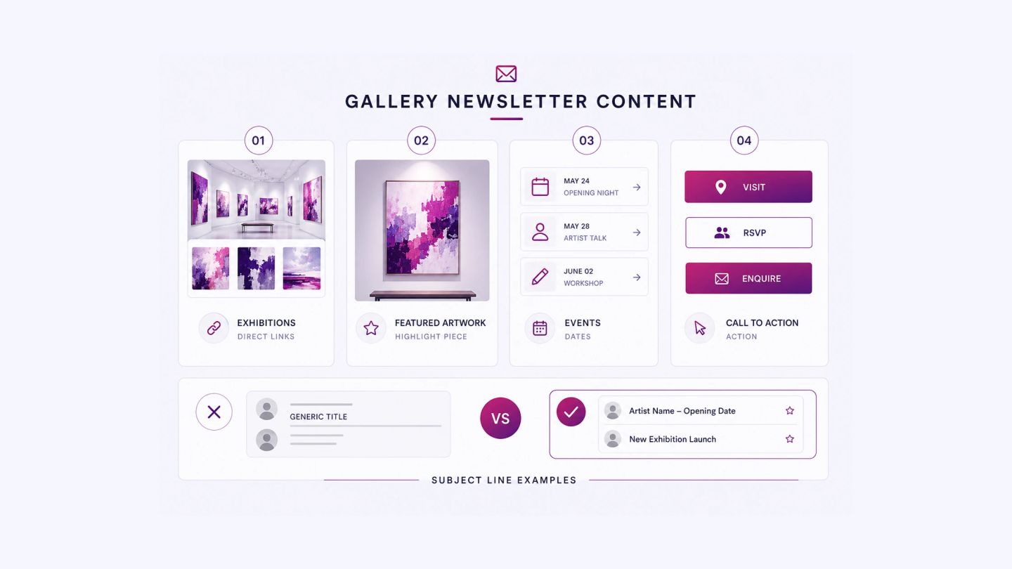 What to include in a gallery newsletter