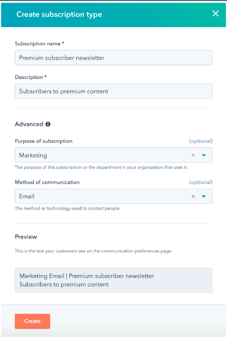 Go to Marketing > Email > Subscriptions.