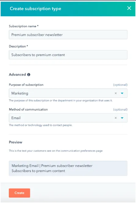 Go to Marketing > Email > Subscriptions.