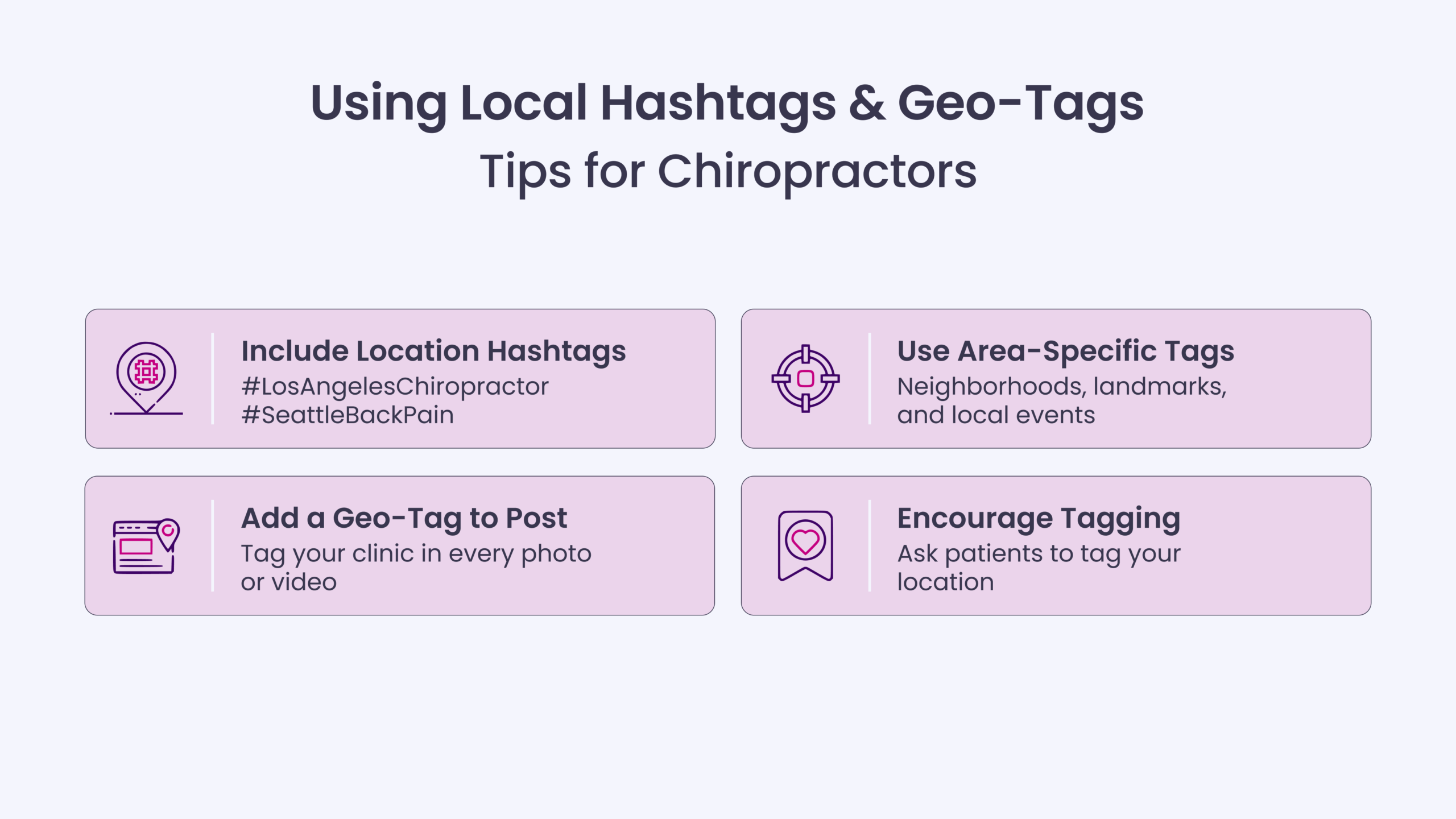 Using Local Hashtags & Geo-Tags Tips for Chiropractors 