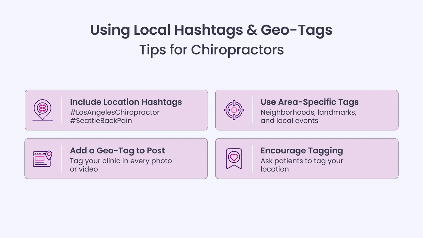 Using Local Hashtags & Geo-Tags Tips for Chiropractors