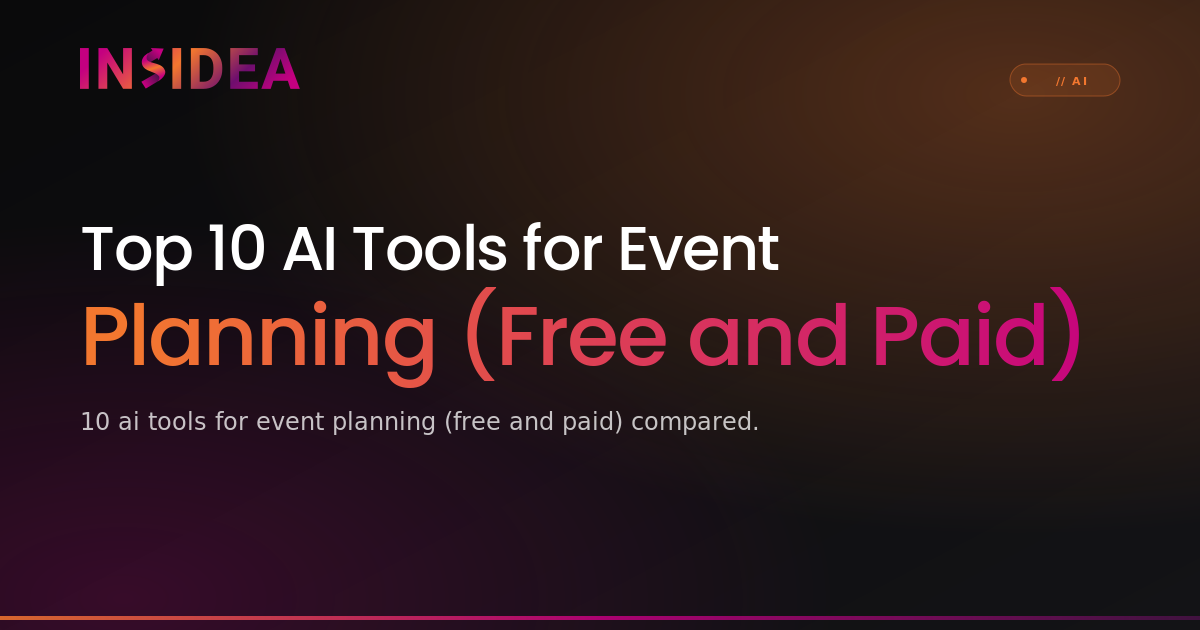 Top 10 AI Tools for Event Planning (Free and Paid) | INSIDEA