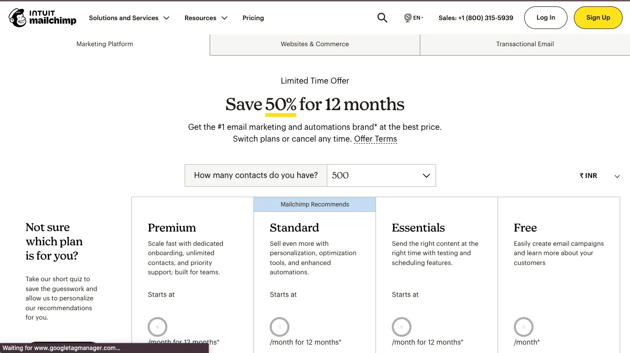 Mailchimp Pricing