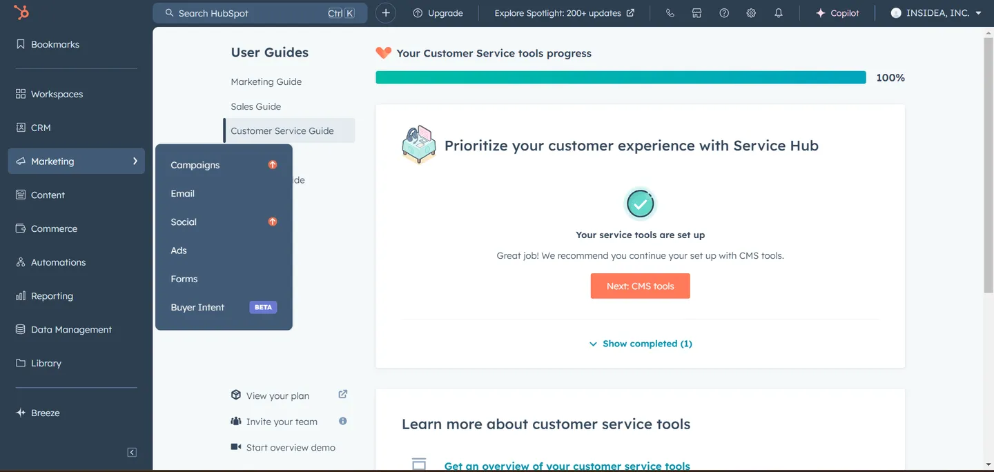 Navigate to the AI Tools Section