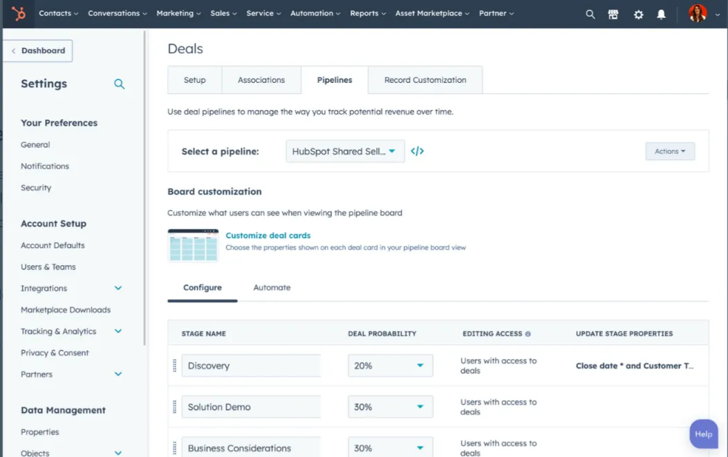 Customize Deal Stages to Reflect Your Sales Journey
