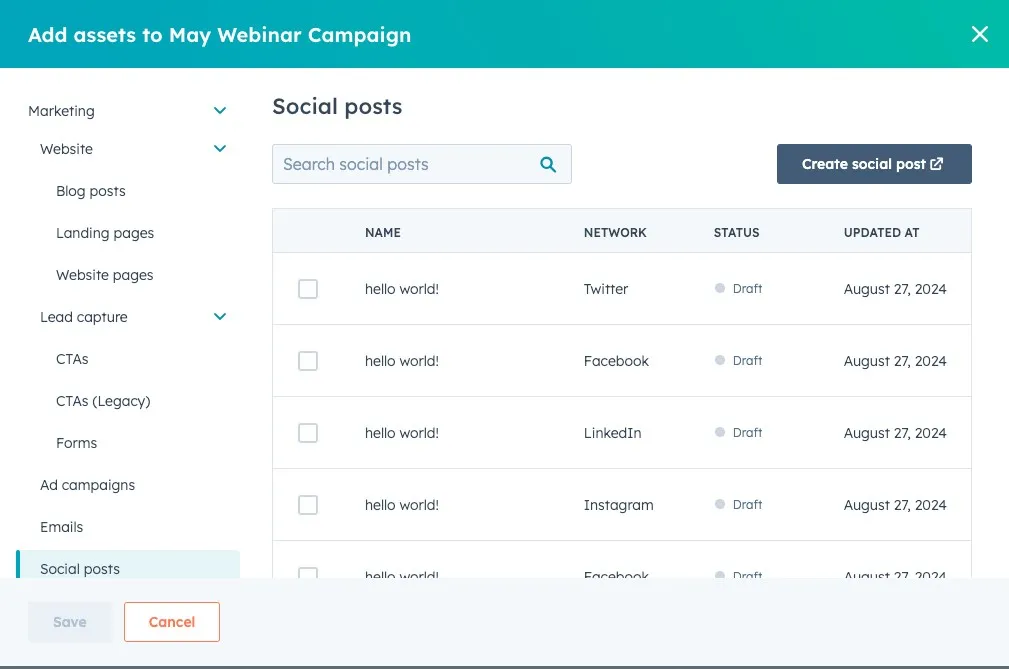 HubSpot Content Planner