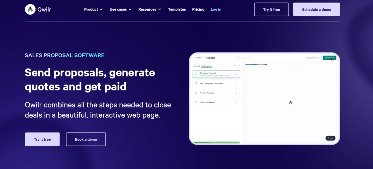 Qwilr Sales Quoting Software