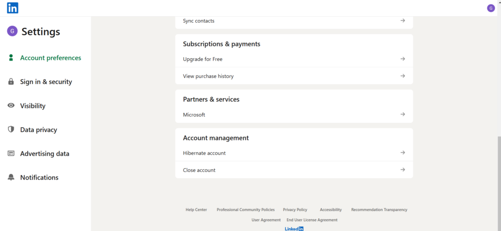 Go to the "Account Management" section under "Account Preferences."