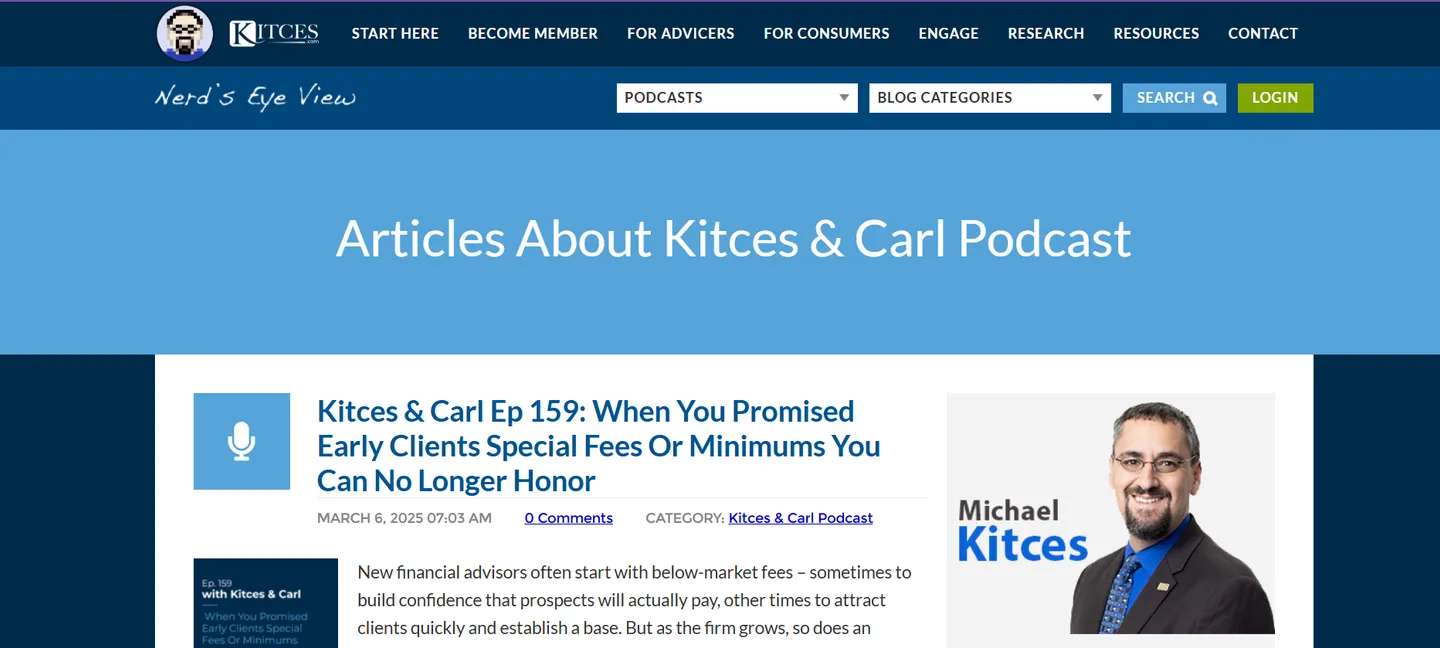 Kitces & Carl Podcast