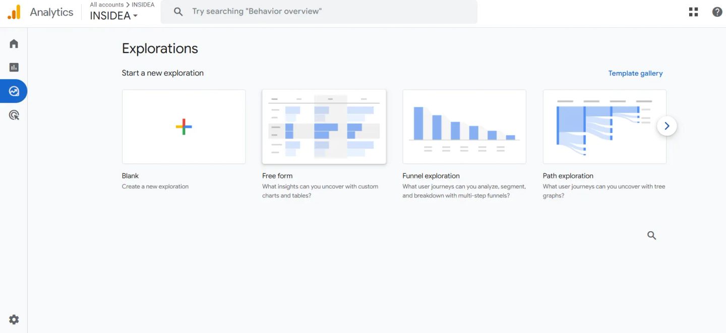 Go to Explore → Free-form Exploration