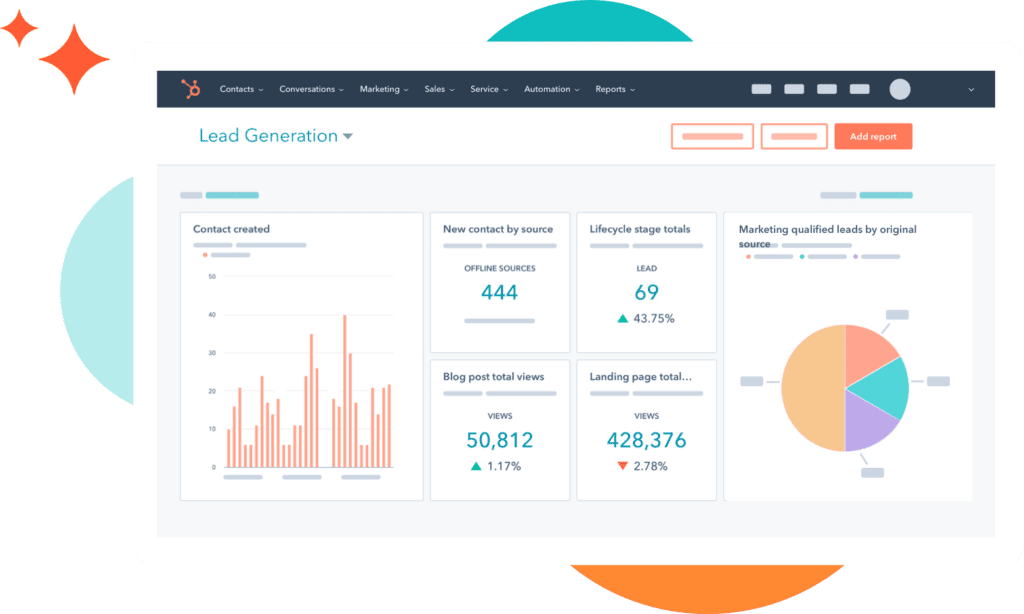 User friendly dashboard of HubSpot