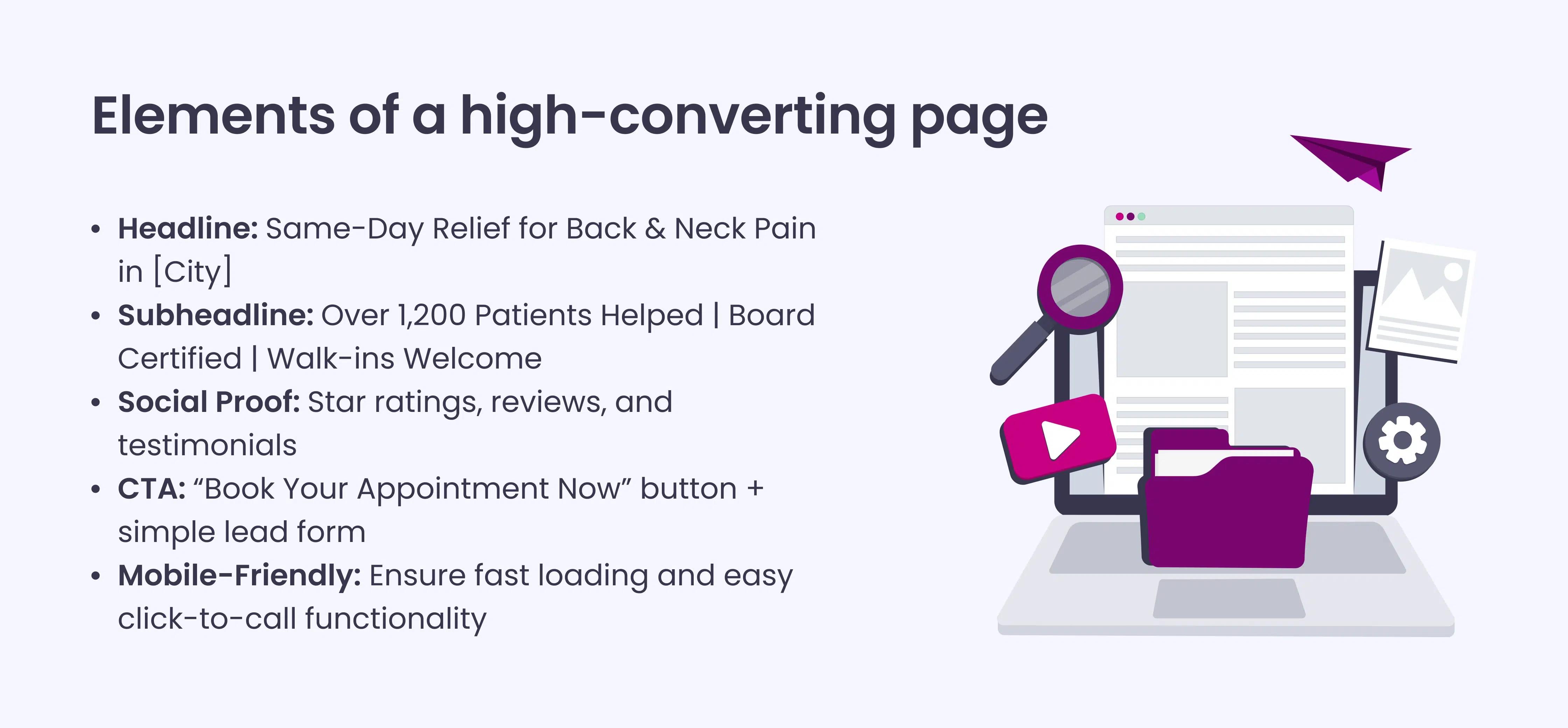 Elements of a high-converting page