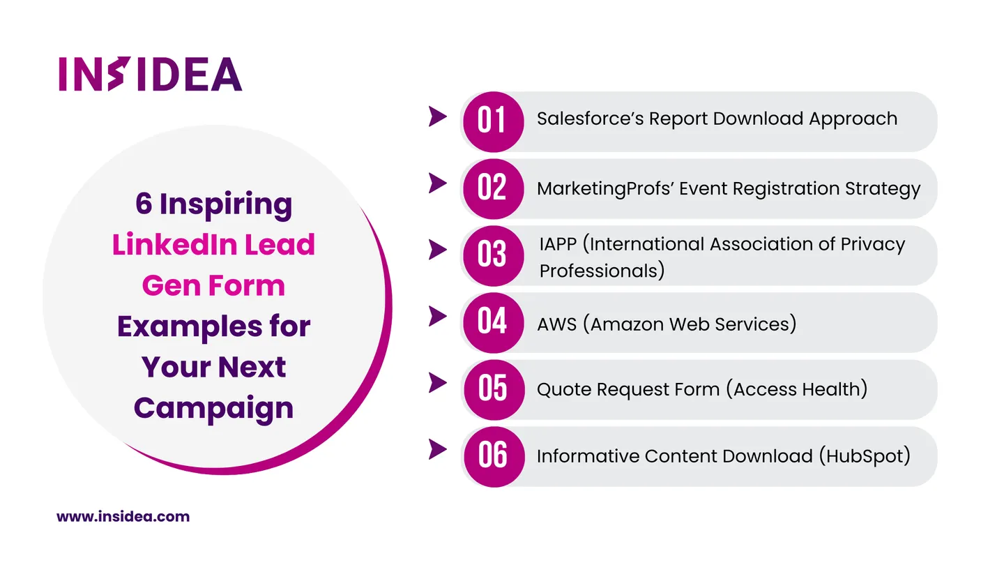 6 Inspiring LinkedIn Lead Gen Form Examples for Your Next Campaign