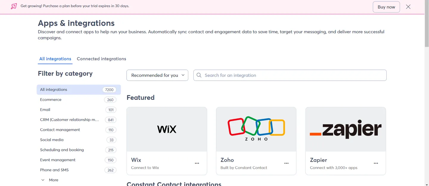 Constant Contact Integration Tools