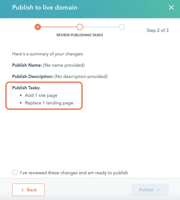 Publish to Staging