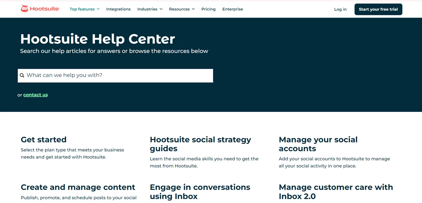 Hootsuite Support and help centre