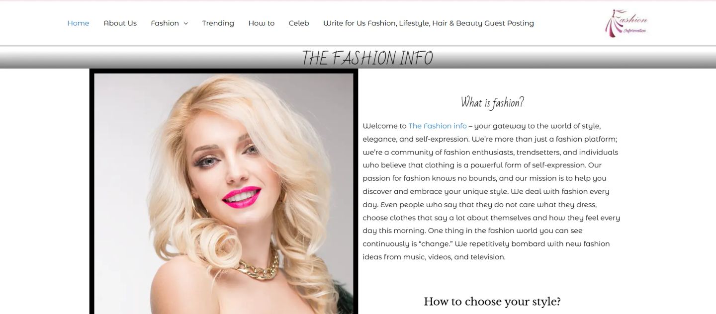 FASHION INFORMATION
