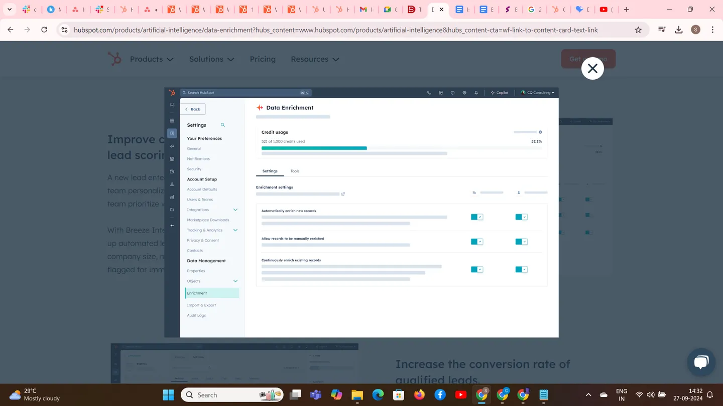 It automates lead scoring