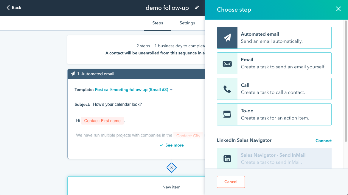 Marketing-automation dashboard image of HubSpot