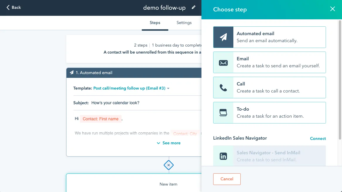 Marketing-automation dashboard image of HubSpot