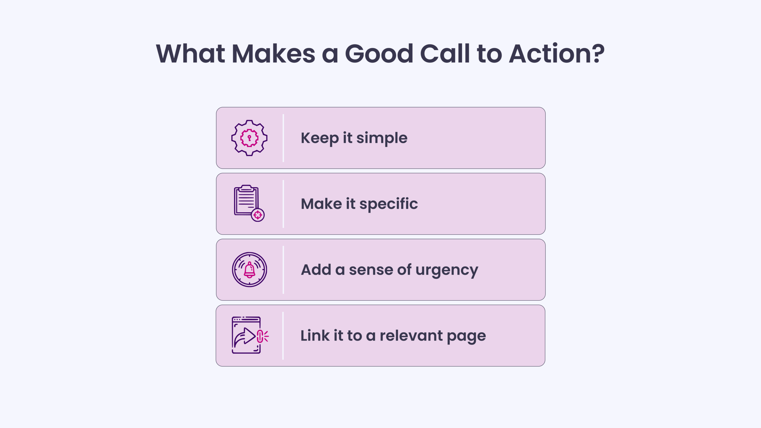 What Makes a Good Call to Action?