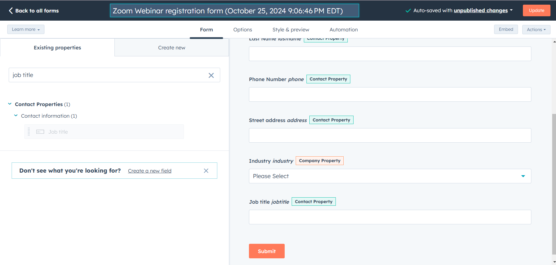 Set Up a Registration Form