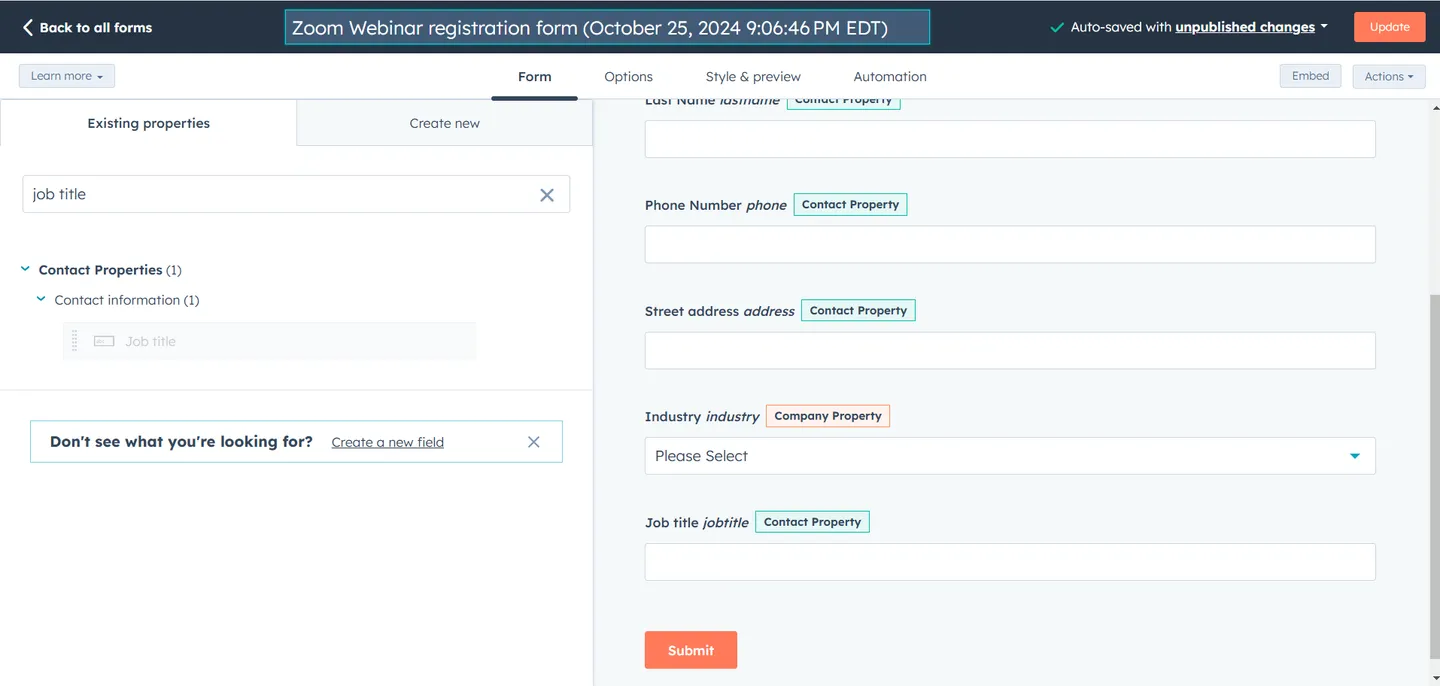 Set Up a Registration Form