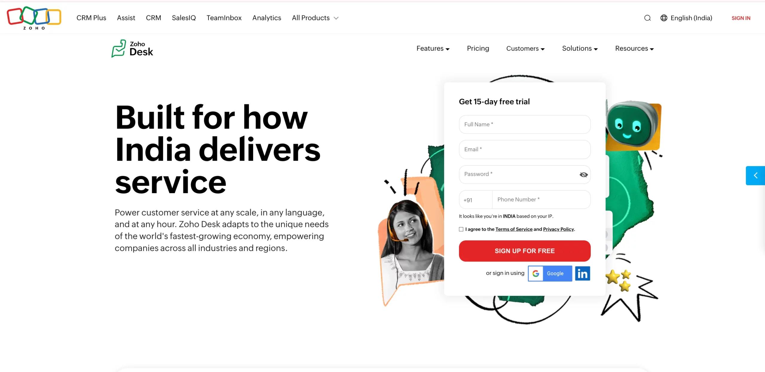 5. Zoho Desk – Affordable & Customizable Ticketing