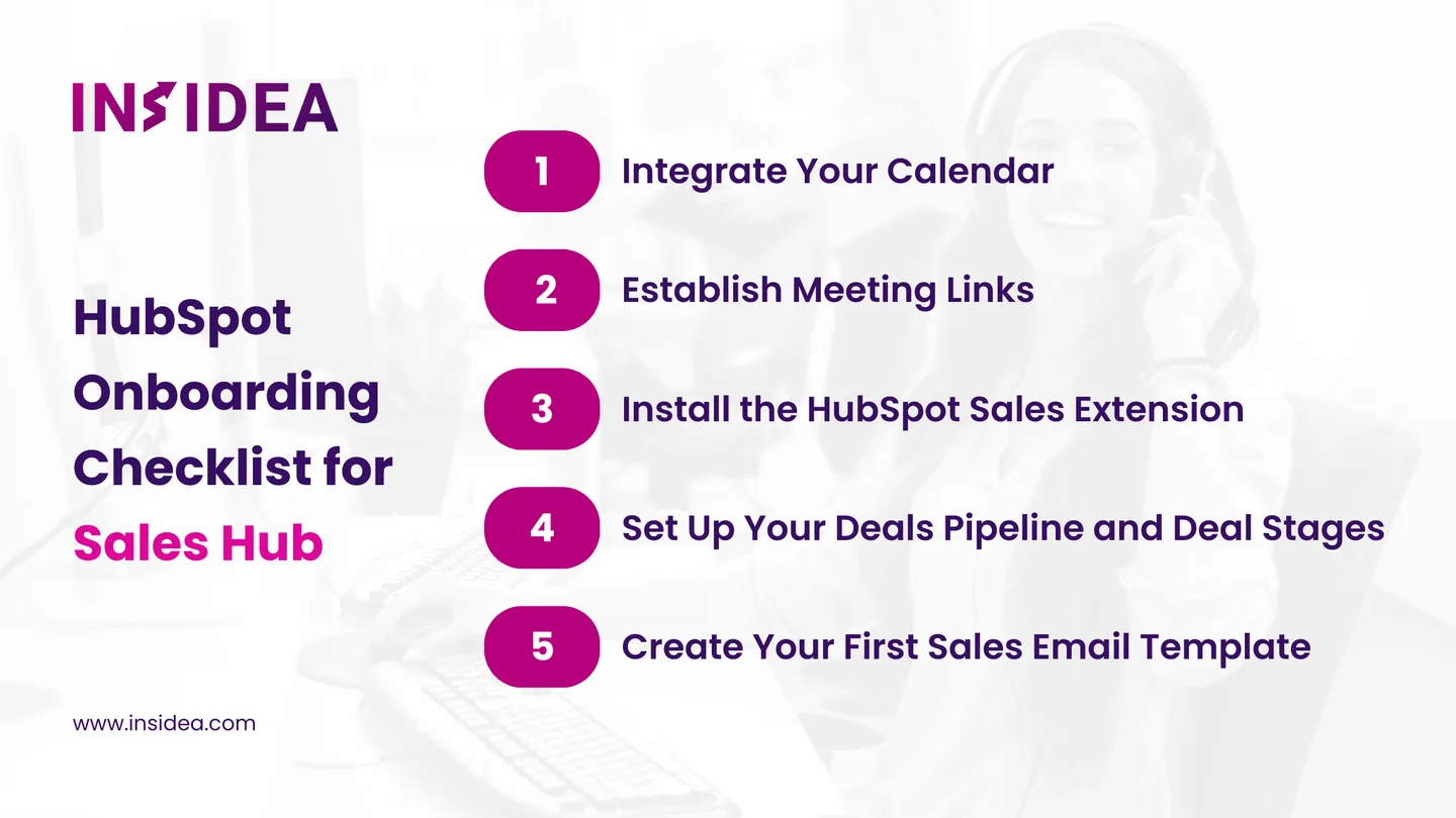 HubSpot Onboarding Checklist for Sales Hub