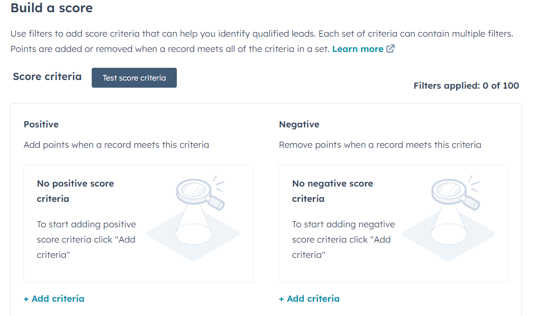 Assign Points to Criteria
