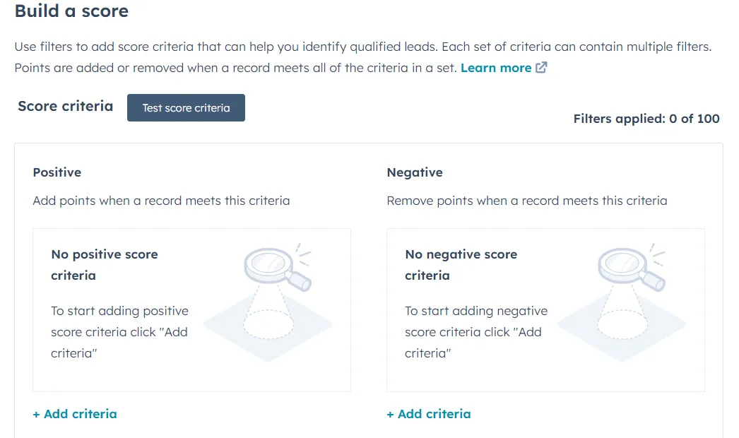 Assign Points to Criteria